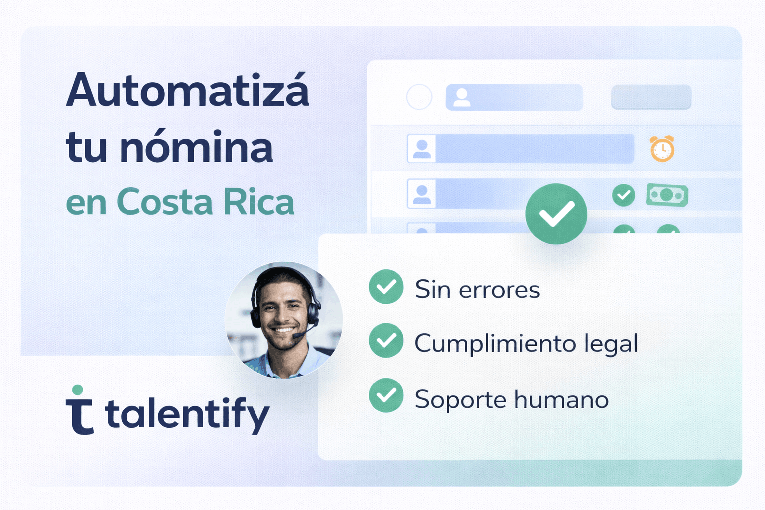 👉 Software de planilla Costa Rica | Talentify sin errores